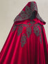Red hooded long cape
